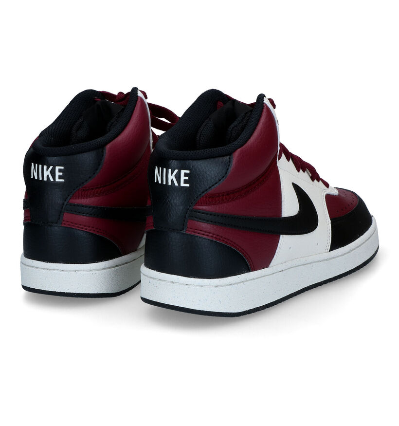 Nike Court Vision Mid Baskets en Bordeaux pour hommes (316523)