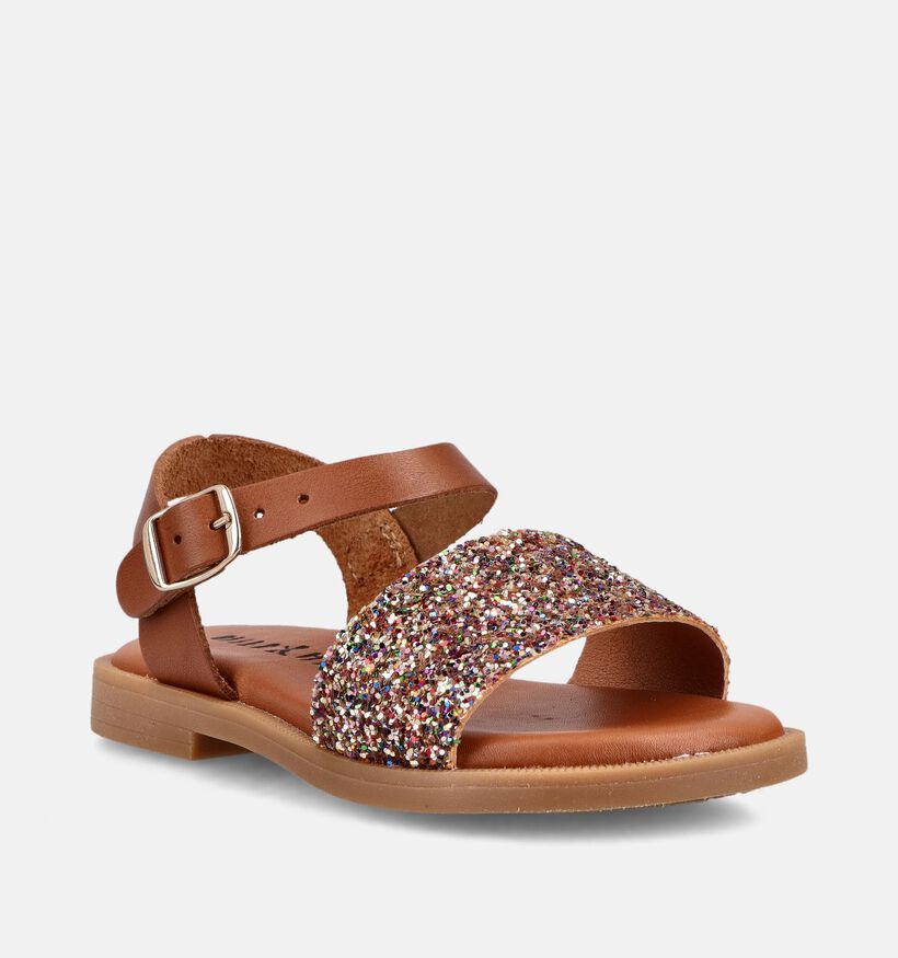 Milo & Mila Bruine Sandalen Glitter voor meisjes (372467)