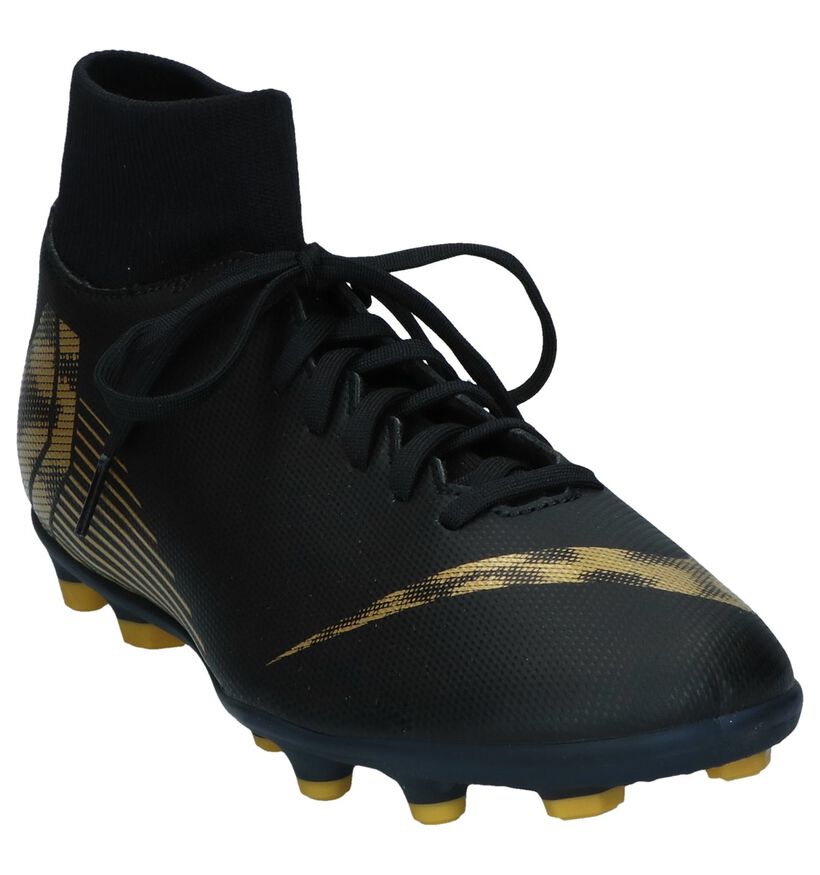 Zwarte Voetbalschoenen Nike Superfly 6 Club in kunstleer (239445)