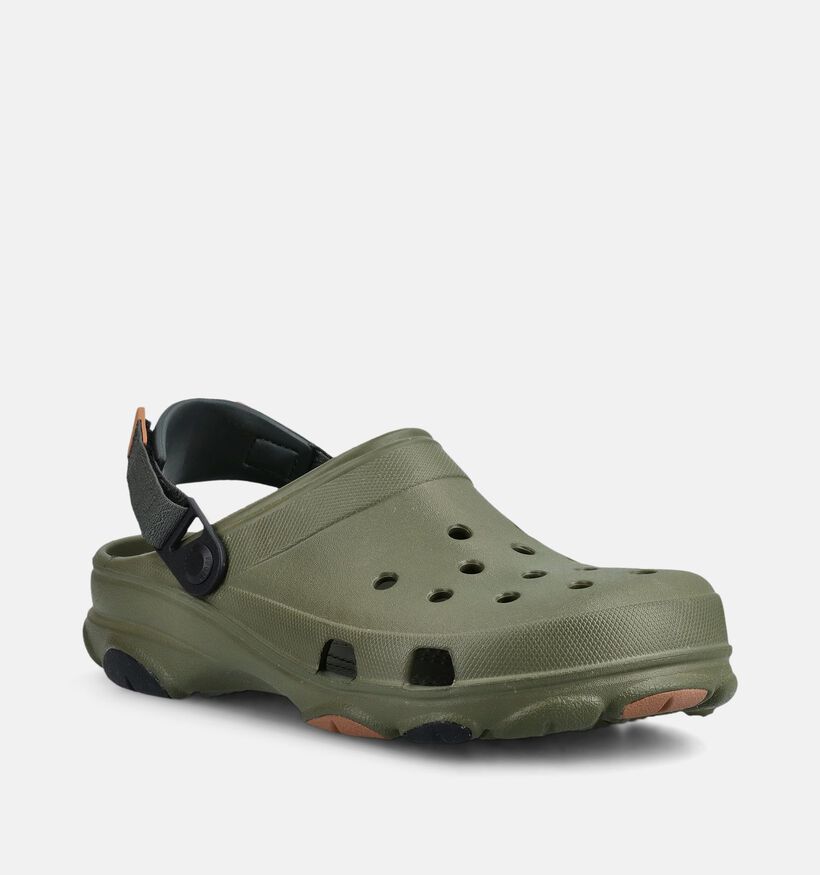 Crocs Clog Claquettes en Vert kaki pour hommes (370933)