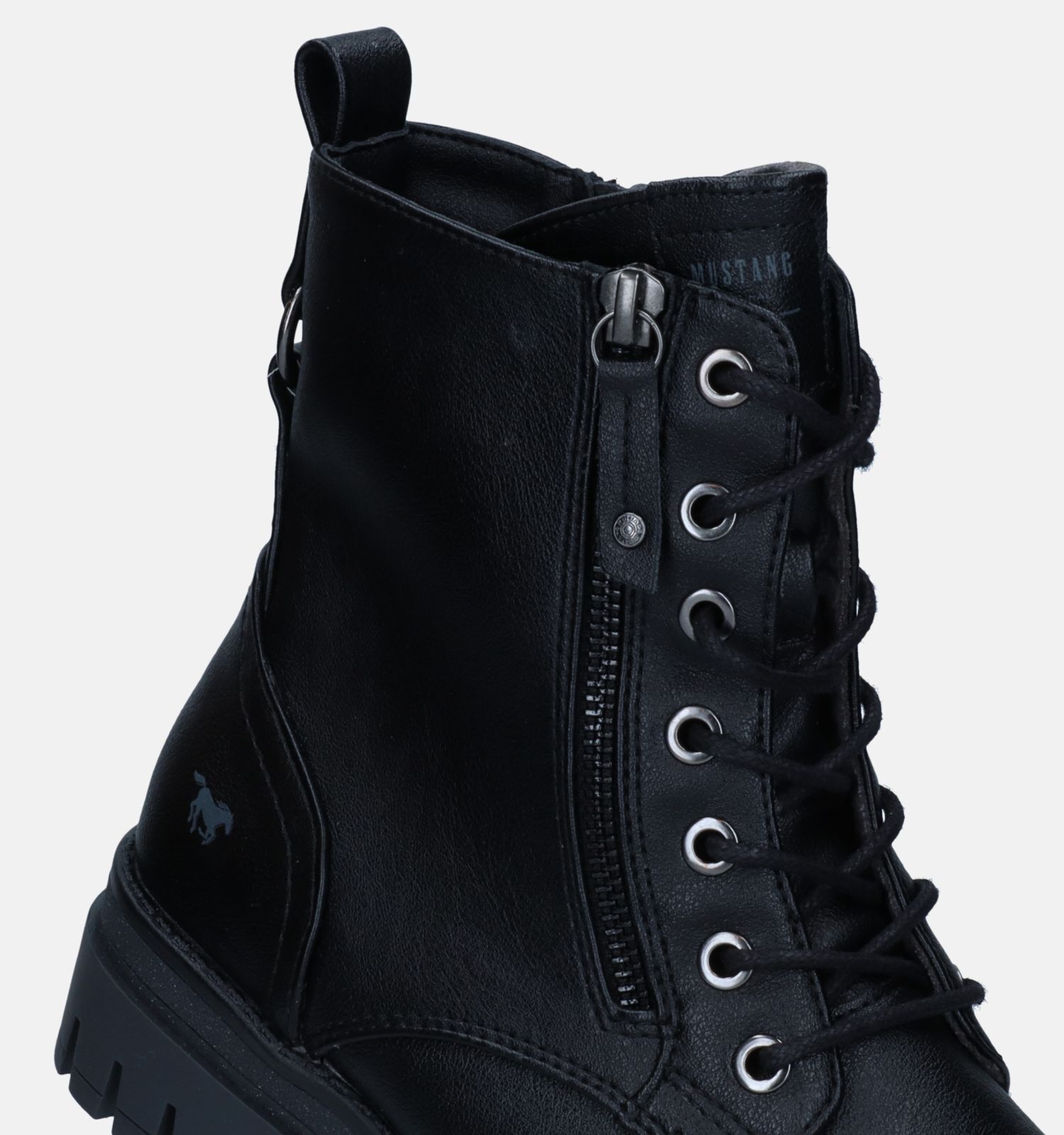 Mustang Zwarte Biker boots Dames Boots Online op TORFS.BE