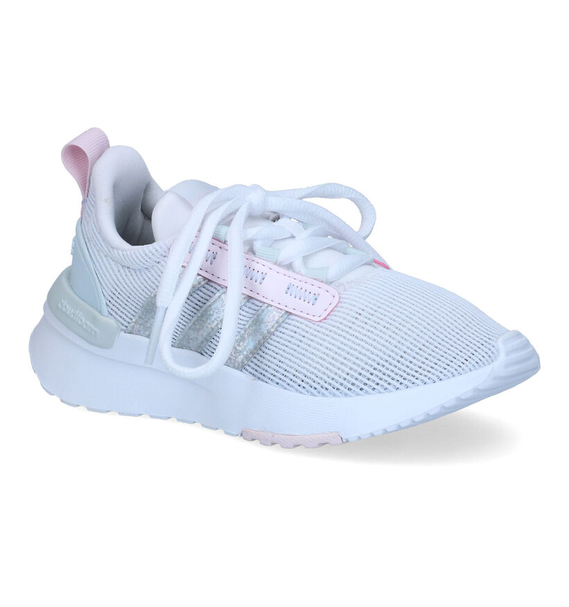 adidas Racer Witte Sneakers voor meisjes (308074) - geschikt voor steunzolen