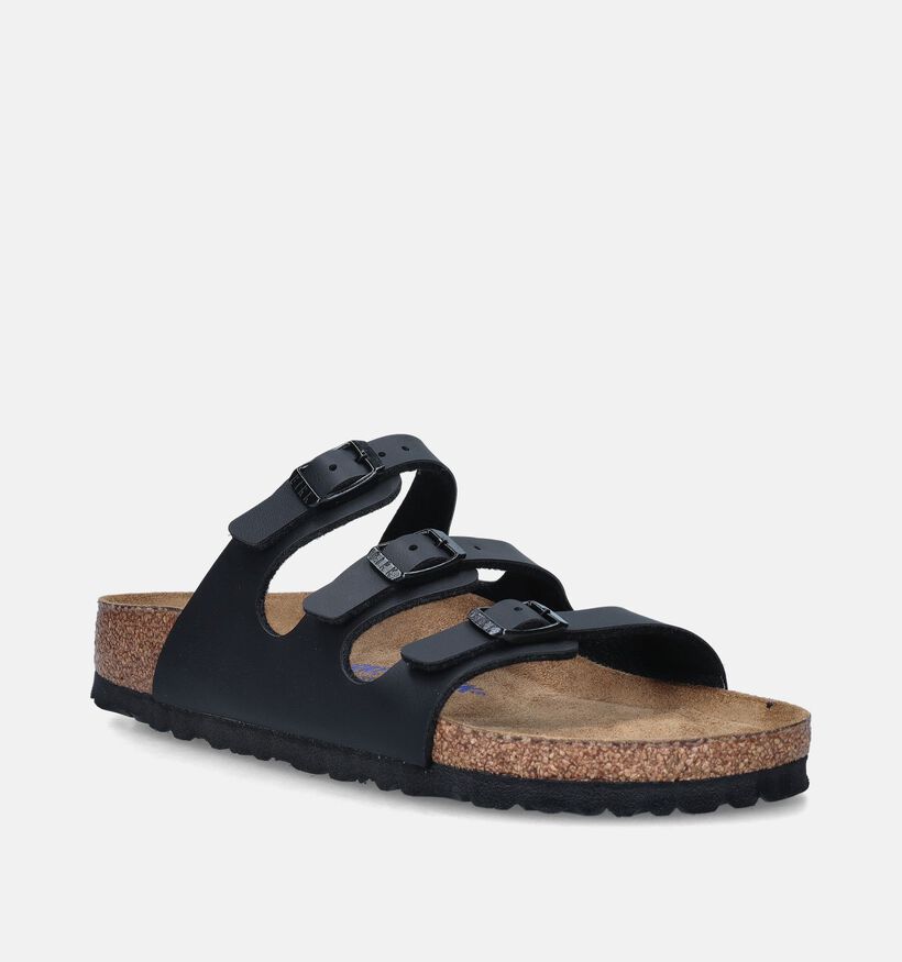 Birkenstock Florida Soft Nu-pieds en Noir pour femmes (350914)