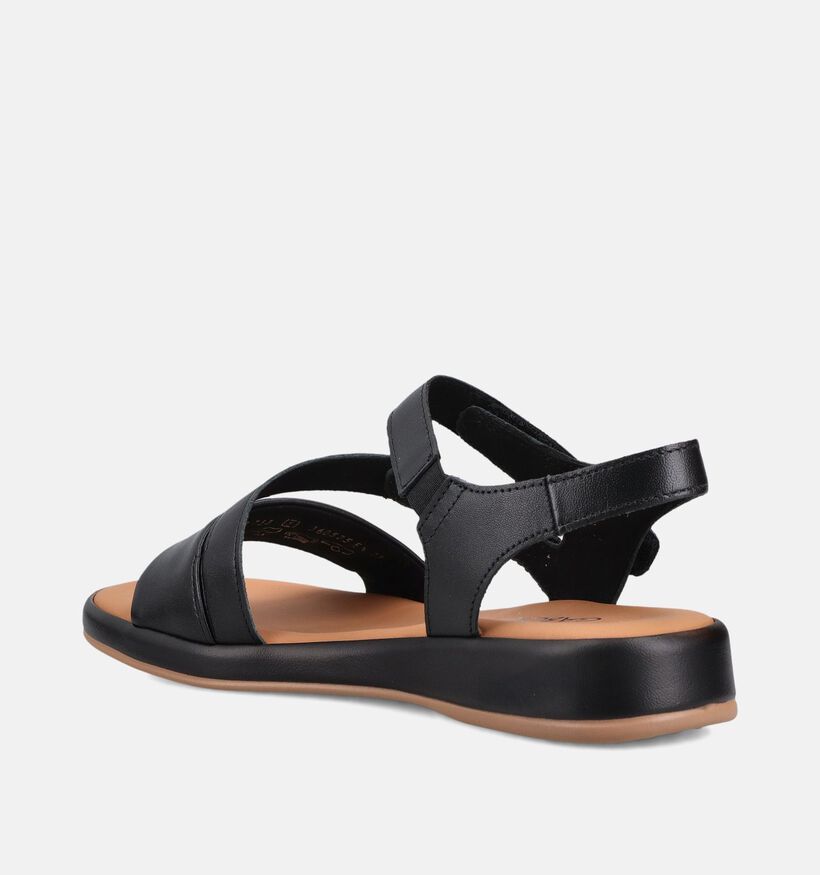 Gabor Zwarte Platte Sandalen voor dames (371165)