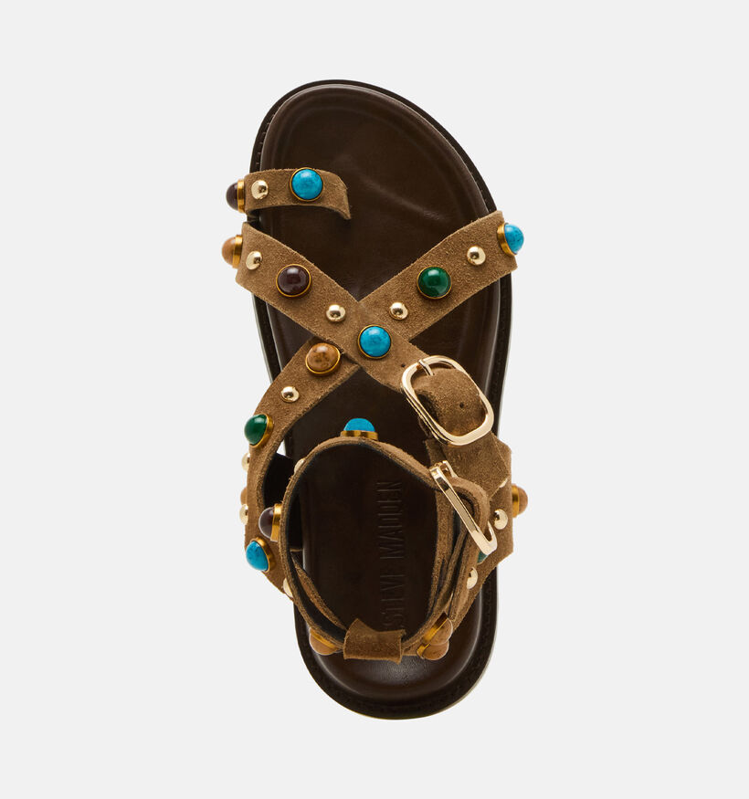 Steve Madden Linear Sandales plates en Violet pour femmes (372103)