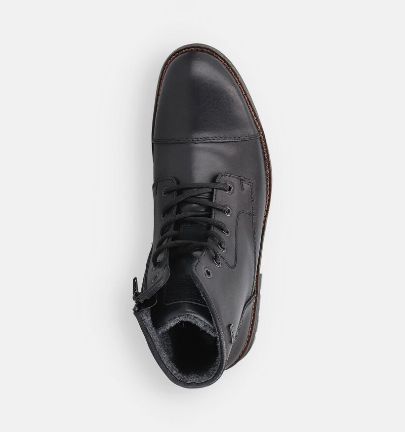 Rieker Zwarte Bottines voor heren (363516) - geschikt voor steunzolen