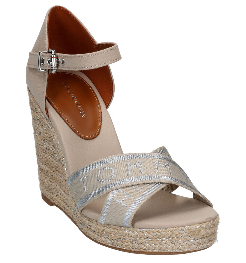 Tommy Hilfiger Metallic Beige Sandalen in stof (268545)