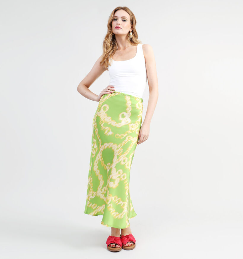 Vila Kooki Groene Midi rok voor dames (331832)