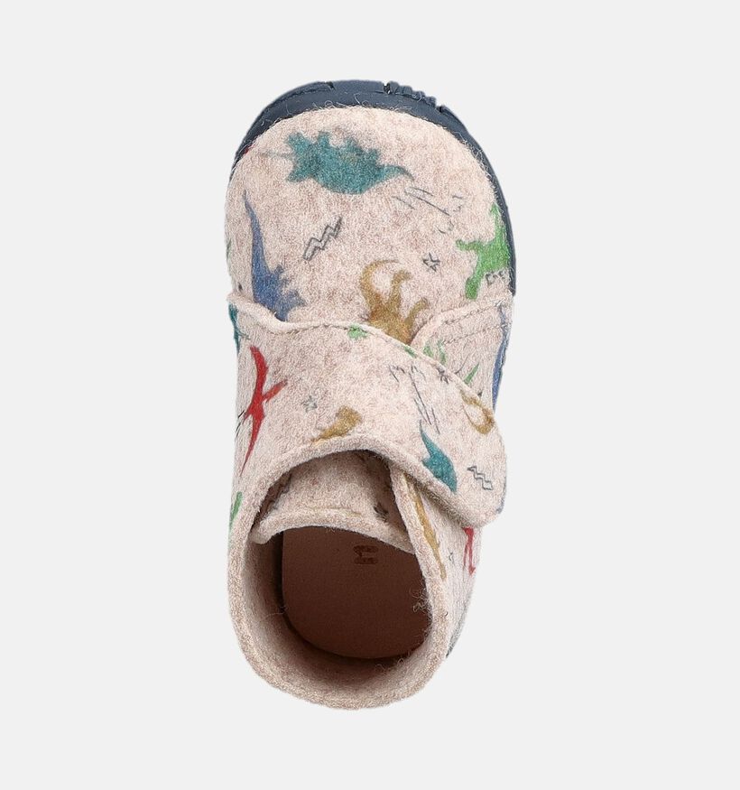Milo & Mila Dino Donkerbeige Gesloten Babypantoffels voor jongens, meisjes (381140) - geschikt voor steunzolen