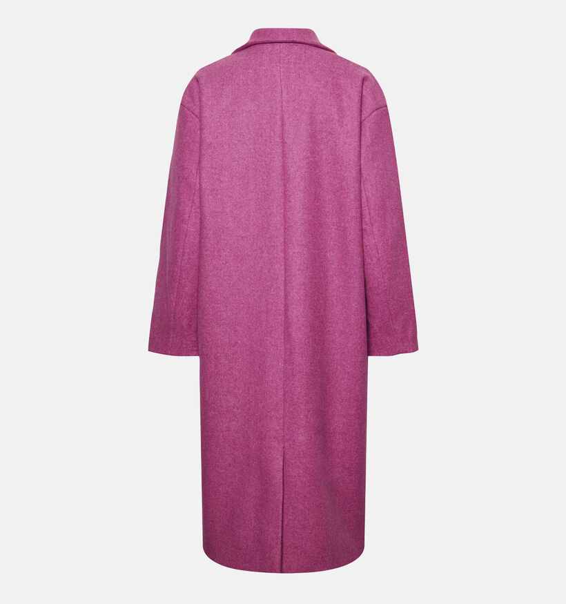 Pieces Jili Fuchsia Lange mantel voor dames (346557)