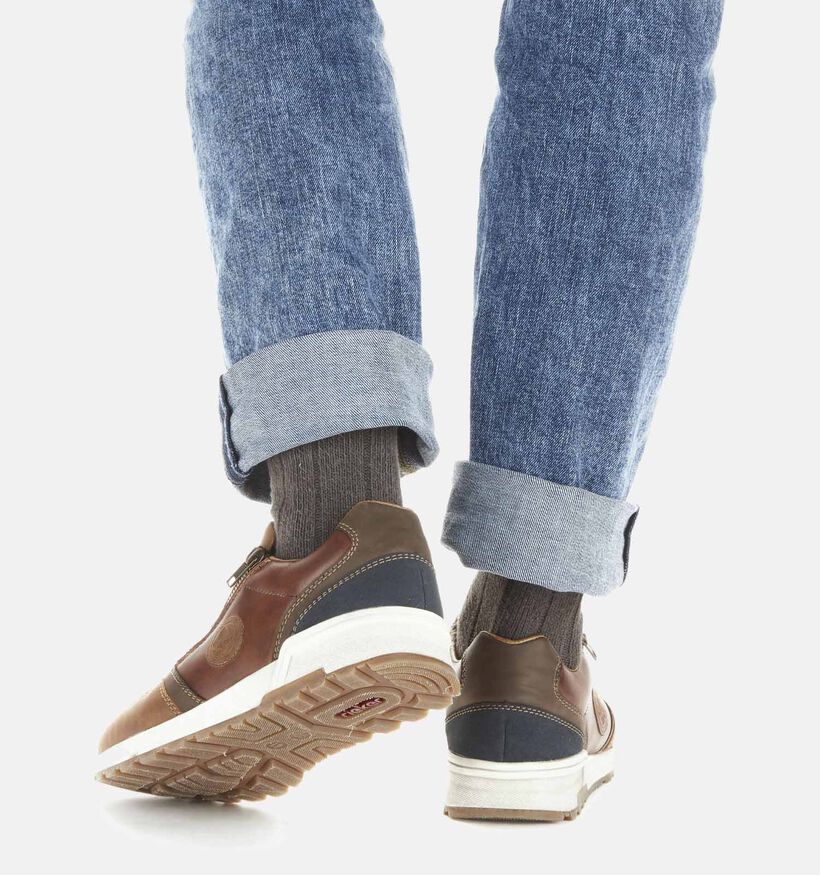 Rieker Cognac Veterschoenen voor heren (344569) - geschikt voor steunzolen