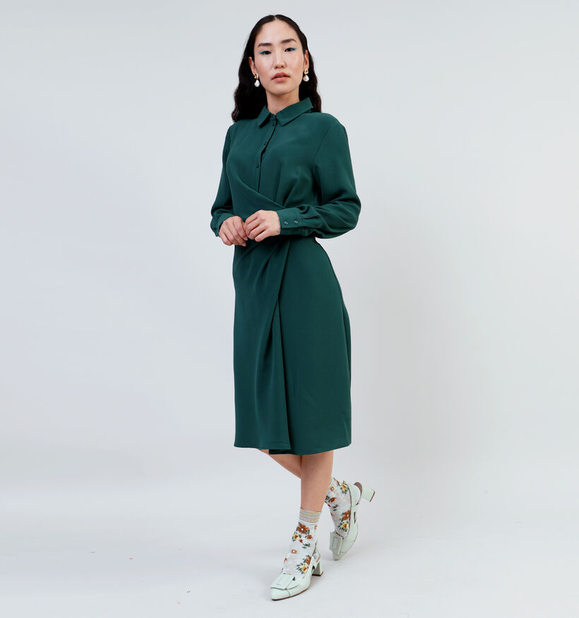 JDY Rizz Wrap Shirt Robe en Vert pour femmes (338154)