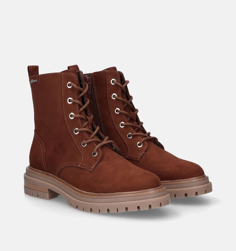 s.Oliver Boots à lacets en Cognac pour femmes (343543)