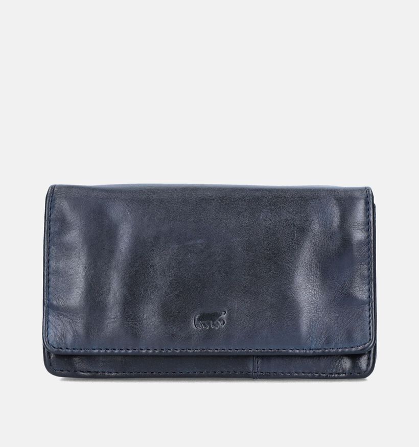 Bear Design Porte-monnaie &agrave; rabat en Bleu pour femmes (375835)