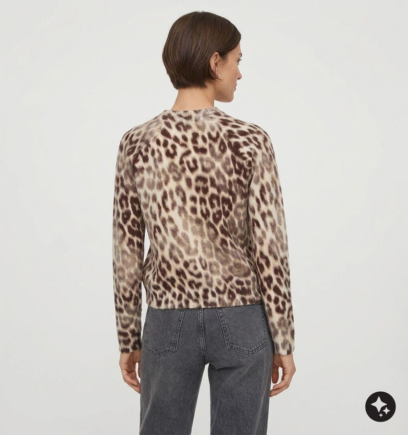 Guess Shaded Leopard Bruine/Beige Trui voor dames (381045)