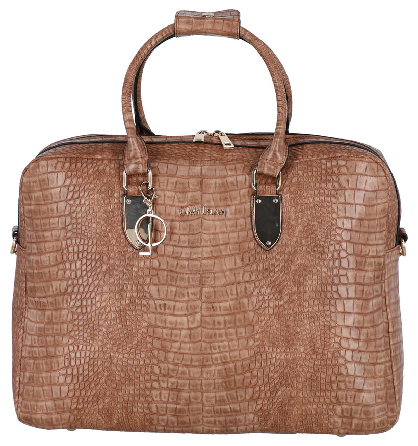 Olivia Lauren Manon Sac professionnel en Cognac en simili cuir (310302)