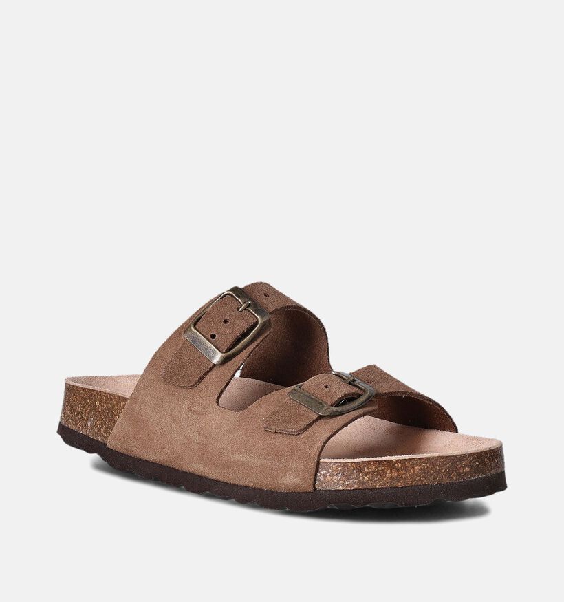 Milo & Mila Slippers Donkerbruin voor jongens, meisjes (356281)