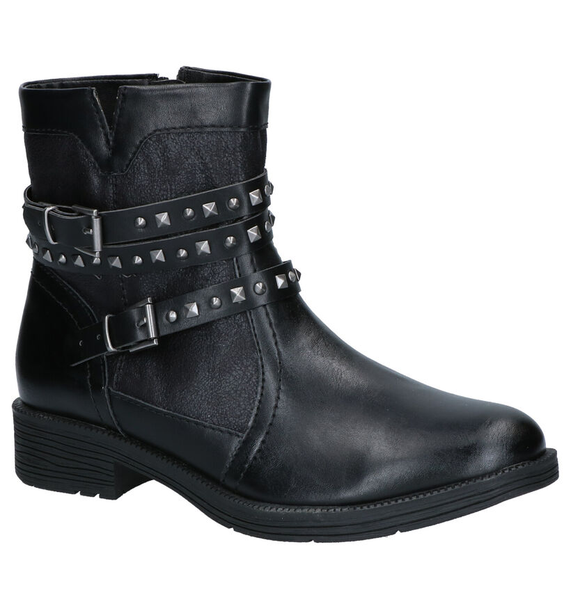 Jana Bottines motardes en Noir en simili cuir (257528)