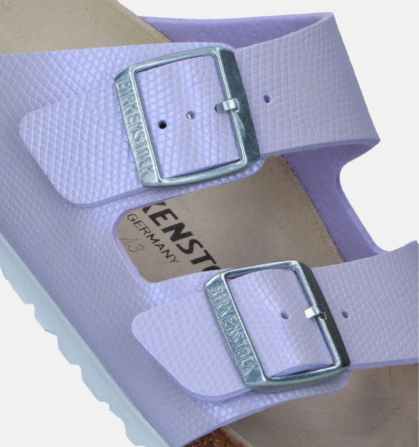 Birkenstock Arizona Birko Flor Embossed Nu-pieds en Lilas pour femmes (338031)