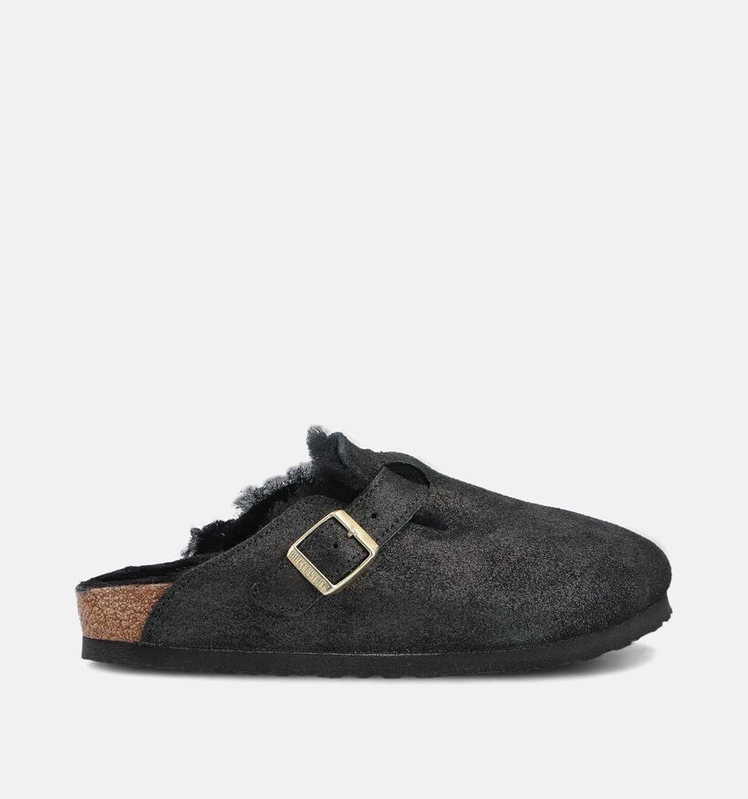 Birkenstock Boston II Zwarte Pantoffels voor dames (360257)