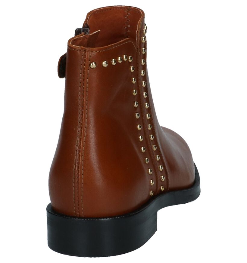 Stoere Boots met Studs Cognac Hampton Bays in leer (226134)