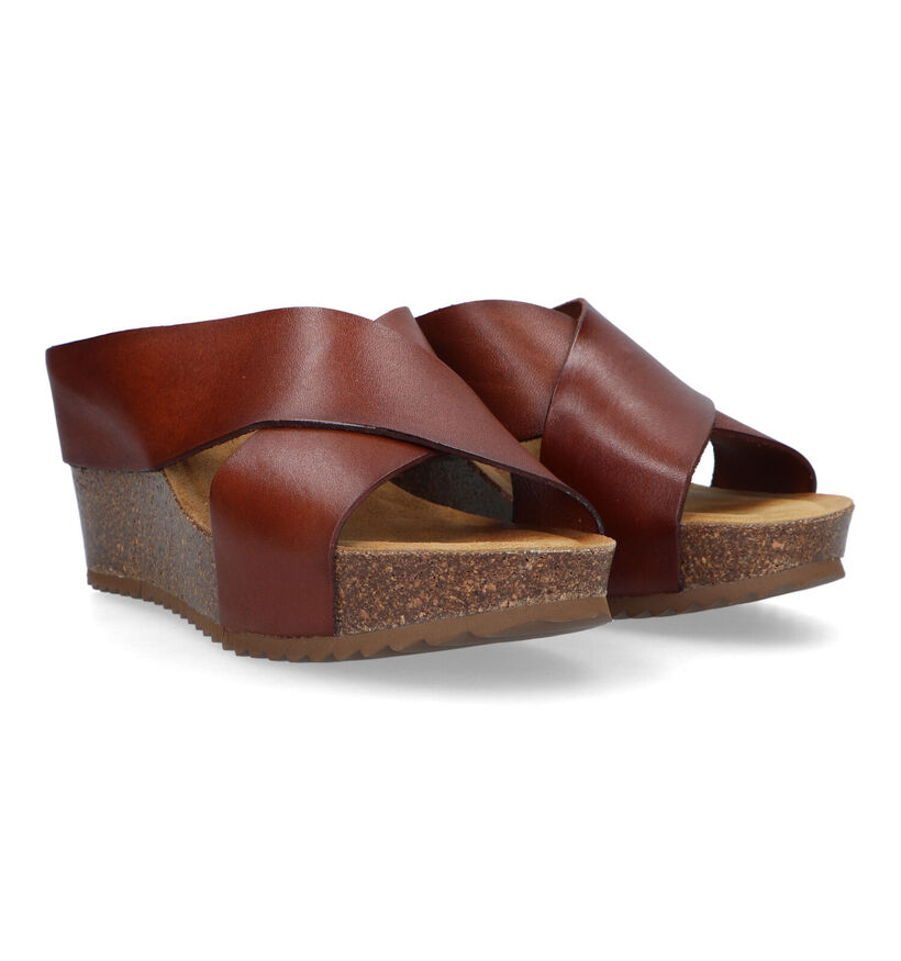 Hee Cognac Slippers voor dames (322720)