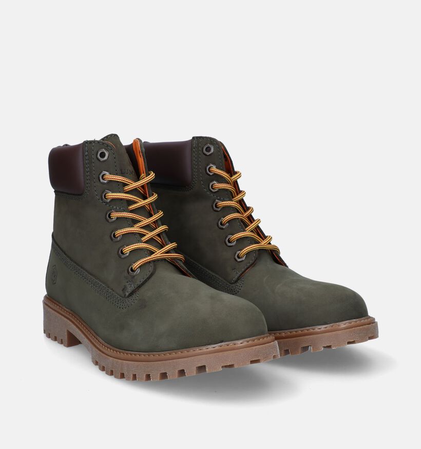 Lumberjack River Bottines en Vert Khaki pour hommes (329970) - pour semelles orthopédiques