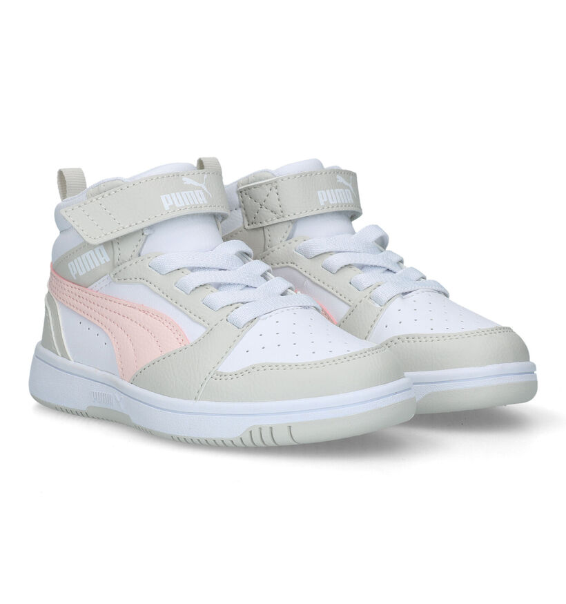 Puma Rebound V6 Baskets en Blanc pour filles (326483)