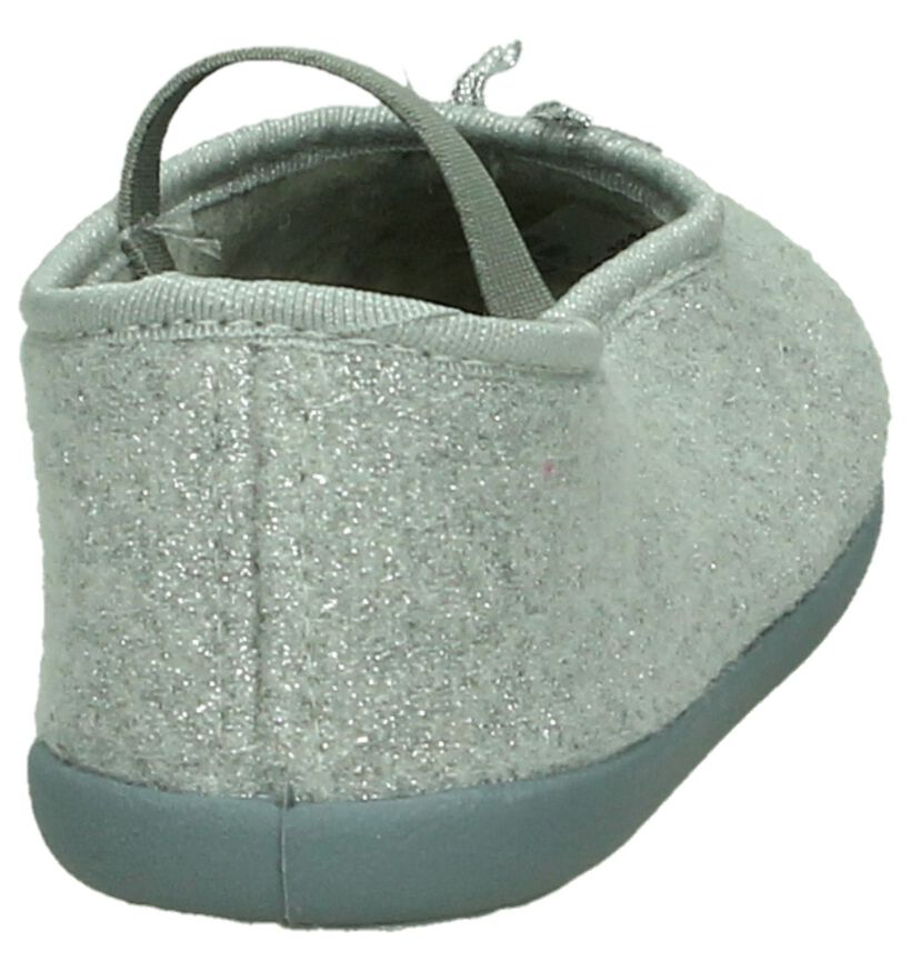 Zilveren Maison des petits pieds Ballerina Pantoffels, , pdp