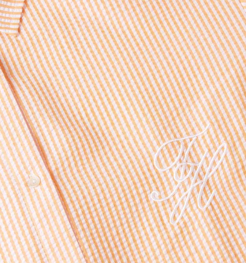 Tommy Hilfiger Seersucker Oranje Hemd voor dames (369265)