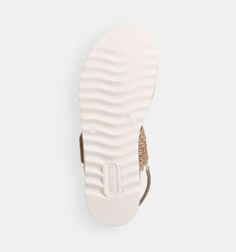 Remonte Beige/Gouden Sandalen voor Steunzolen voor dames (370471) - geschikt voor steunzolen