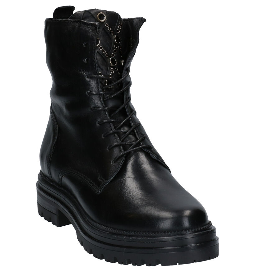 Mjus Zwarte Boots in leer (258873)