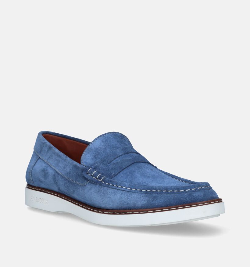 Ambiorix Marcelo Jimmy Chaussures à enfiler en Bleu pour hommes (341175) - pour semelles orthopédiques