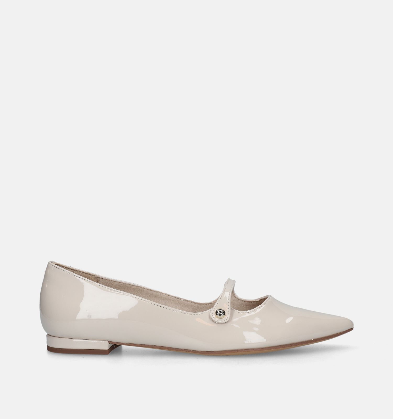 Tamaris Ecru Ballerina s met riempje Dames Lage schoenen