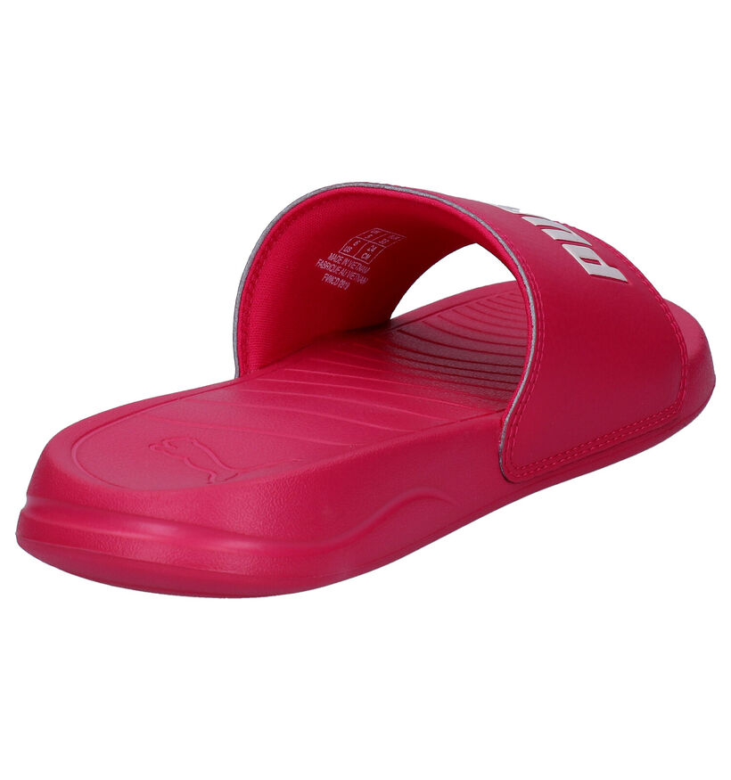 Puma Popcat Claquettes de piscine en Fuchsia en simili cuir (294688)