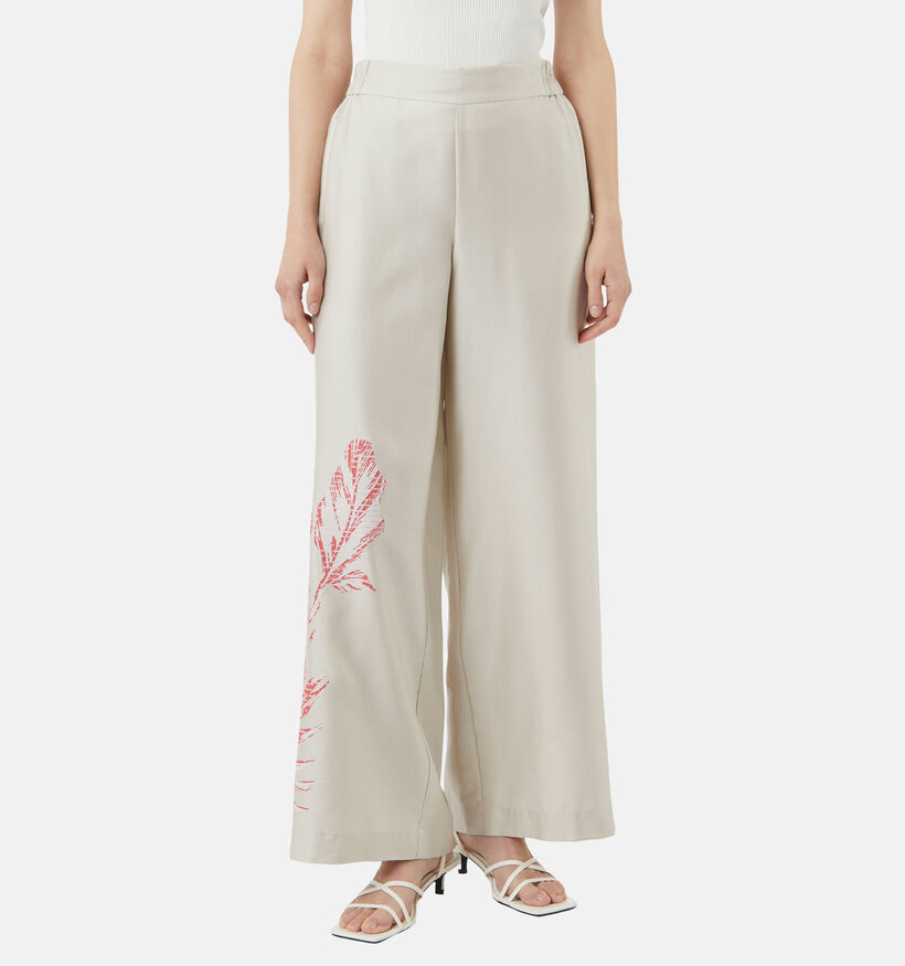 comma Beige Wijde Broek voor dames (358257)
