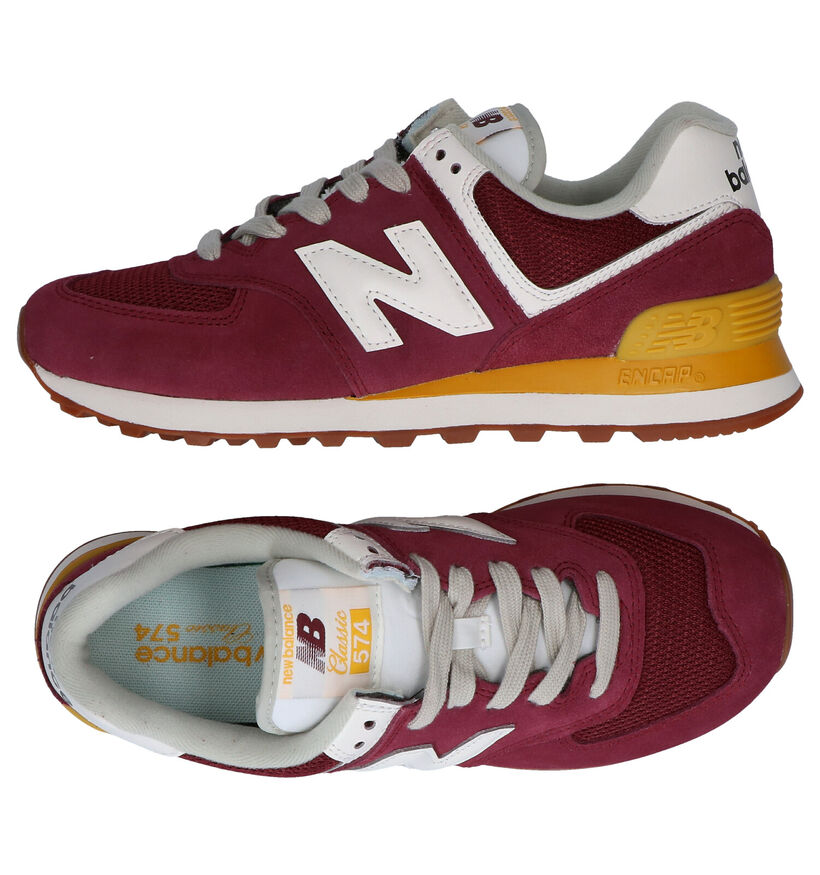 New Balance WL 574 Groene Sneakers voor dames (349411) - geschikt voor steunzolen
