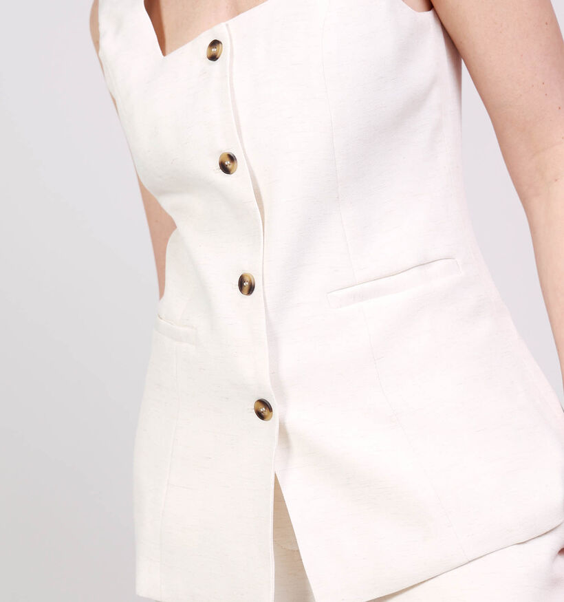 Desires Opal Waistcoat Ecru Mouwloze Vest voor dames (370633)