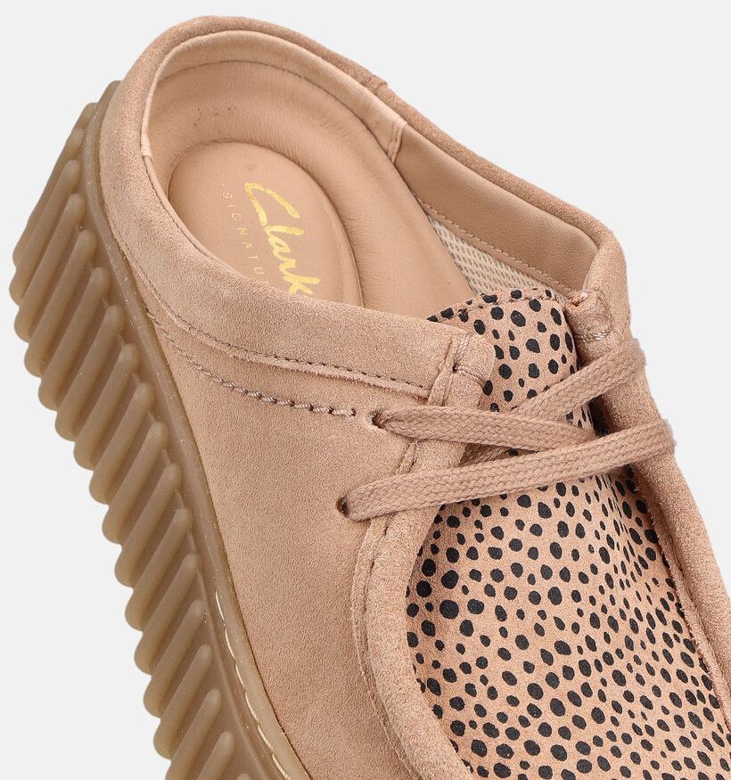 Clarks Torhill Mule Nu-pieds plates en Beige pour femmes (370561) - pour semelles orthop&eacute;diques