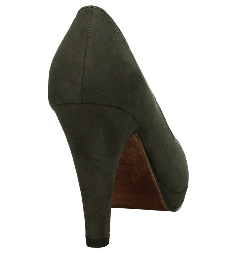 Taupe Pumps Marco Tozzi in stof (202638)