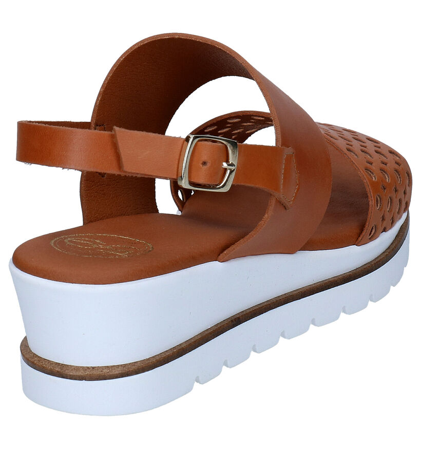 River Woods Cognac Sandalen in leer (289209)