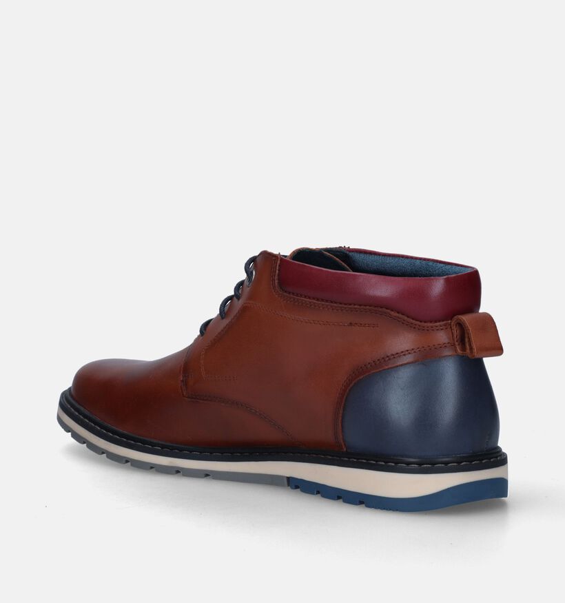 Pikolinis Berna Bottines en Cognac pour hommes (346305) - pour semelles orthopédiques