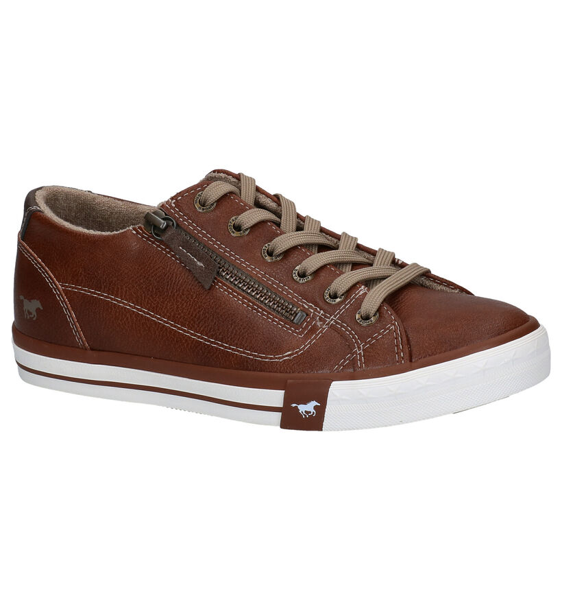Mustang Baskets casual en Jaune ocre en simili cuir (313803)