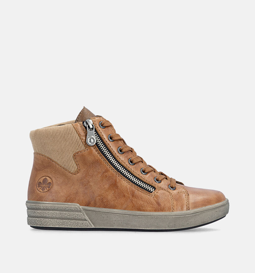Rieker Baskets montantes en Cognac pour femmes (379955) - pour semelles orthop&eacute;diques