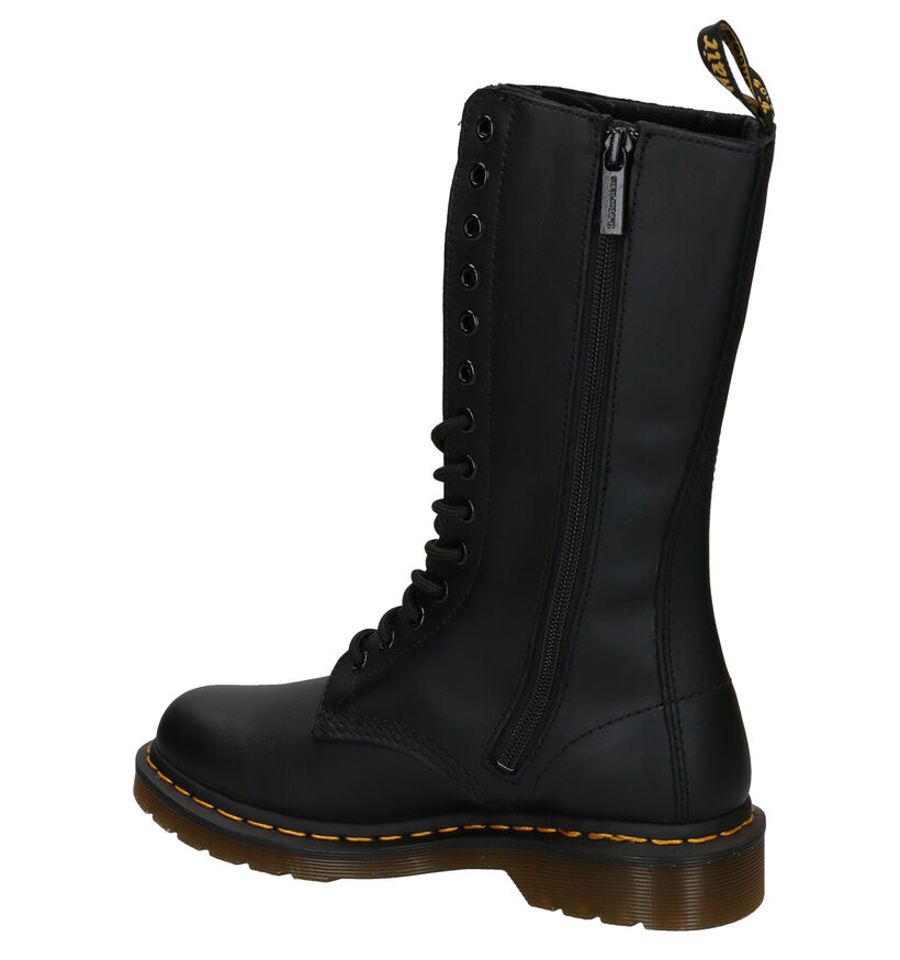 Dr. Martens 1914 Vonda Mono Zwarte Korte Laarzen in leer (277079)