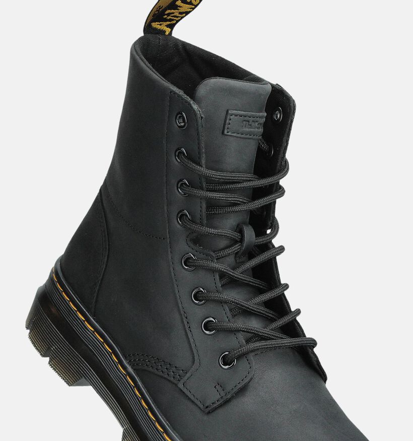 Dr. Martens Combs Boots &agrave; lacets en Noir pour hommes (378037) - pour semelles orthop&eacute;diques