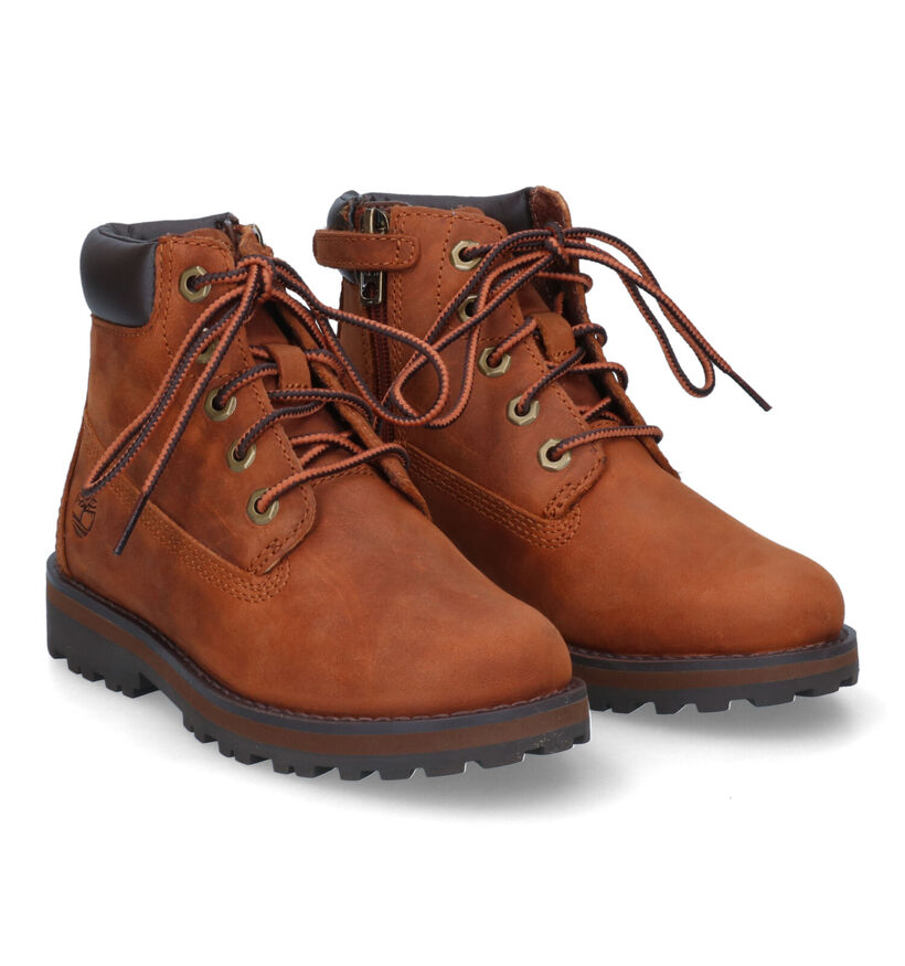 Timberland Courma Kid 6 inch Bottines en Marron pour filles, garçons (329077) - pour semelles orthopédiques