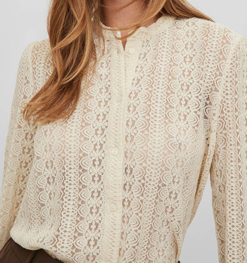 Vila Chikka Lace Zwarte Kanten Blouse voor dames (328870)