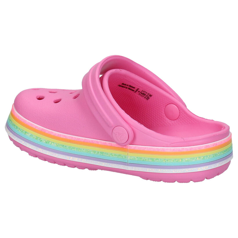 Crocs Crocband Rainbow Witte Slippers in kunststof (269660)