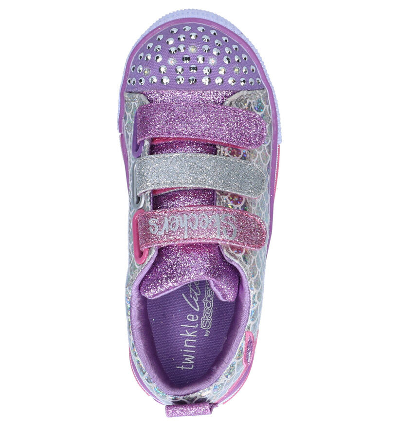 Skechers Twinkle Toes Roze Sneakers in kunstleer (263409)